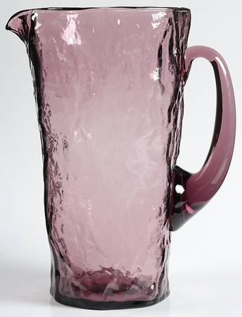 Crinkle Glass Amethyst 54 Oz Pitcher