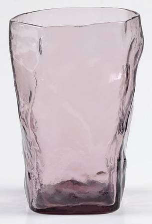 Crinkle Glass Amethyst 10 Oz Flat Tumbler