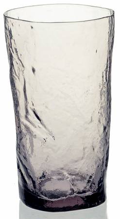 Crinkle Glass Amethyst 12 Oz Flat Tumbler