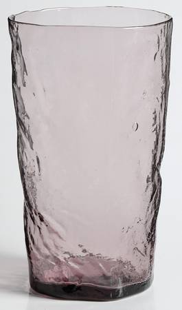 Crinkle Glass Amethyst 10 Oz Flat Tumbler