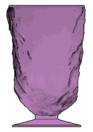 Crinkle Glass Amethyst