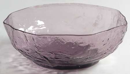 Crinkle Glass Amethyst Finger Bowl