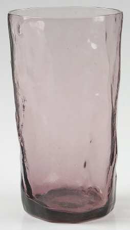 Crinkle Glass Amethyst Flat Iced Tea