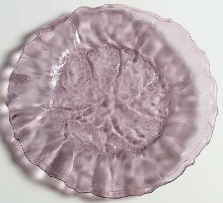 Crinkle Glass Amethyst Bread & Butter Plate