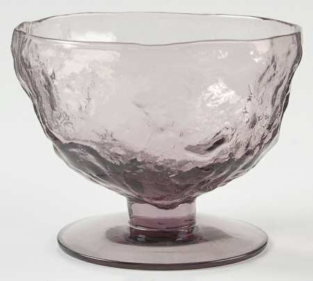 Crinkle Glass Amethyst Champagne/Tall Sherbet