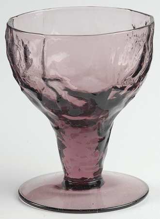 Crinkle Glass Amethyst Liquor Cocktail