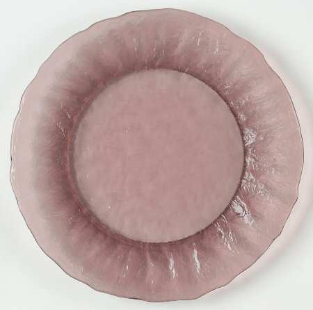 Crinkle Glass Amethyst 7" Salad Plate