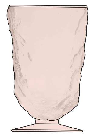Crinkle Glass Pink