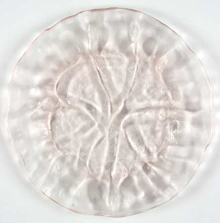 Crinkle Glass Pink 7" Salad Plate