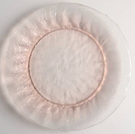 Crinkle Glass Pink 7" Salad Plate