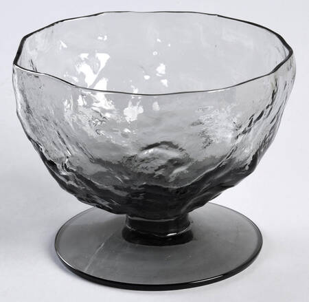 Crinkle Glass Smoke Champagne/Tall Sherbet