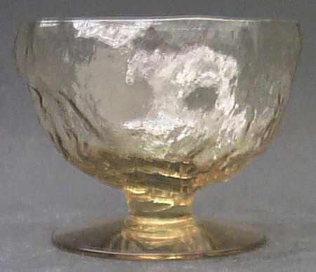 Crinkle Glass Topaz Champagne/Tall Sherbet