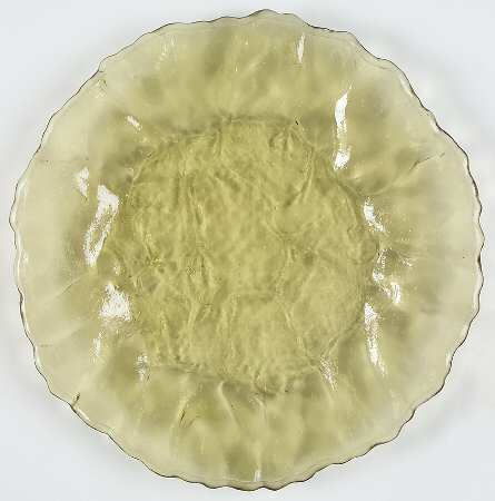 Crinkle Glass Topaz Dinner Plate
