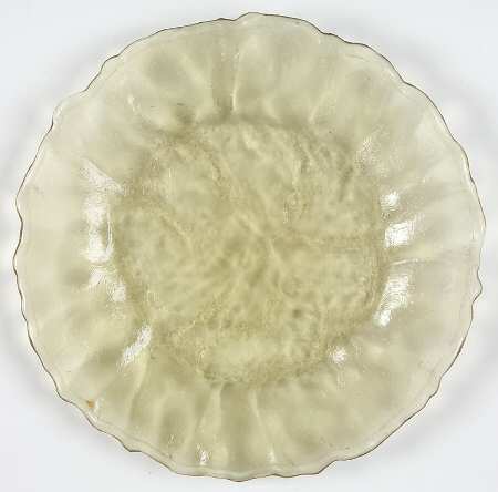 Crinkle Glass Topaz Bread & Butter Plate
