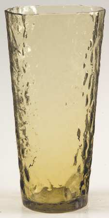 Crinkle Glass Topaz 20 Oz Flat Tumbler