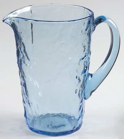 Crinkle Blue 28 Oz Pitcher