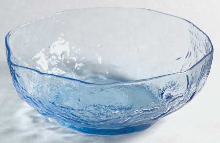 Crinkle Blue Finger Bowl