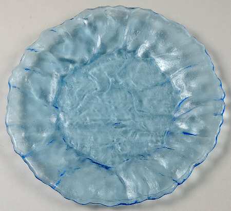 Crinkle Blue Dinner Plate