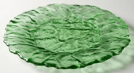 Crinkle Green Dinner Plate