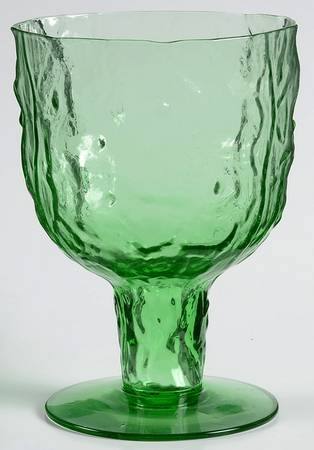 Crinkle Green Beer Glass
