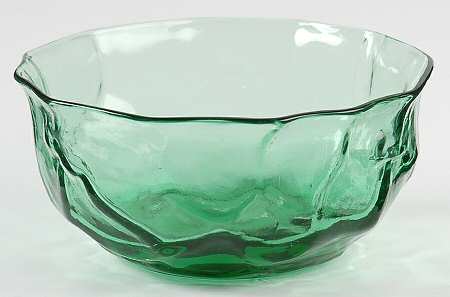 Crinkle Green Small Fruit Dessert Bowl