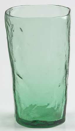 Crinkle Shamrock Green Flat Juice Glass