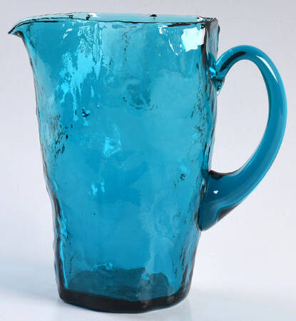 Crinkle Peacock Blue 28 Oz Pitcher