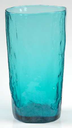 Crinkle Peacock Blue Flat Iced Tea