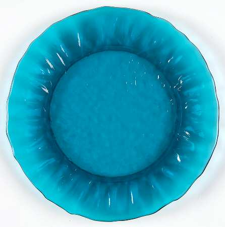 Crinkle Peacock Blue 7" Salad Plate