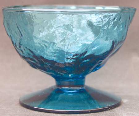 Crinkle Peacock Blue Champagne/Tall Sherbet