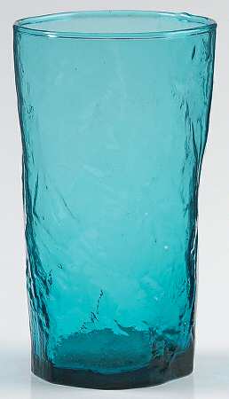 Crinkle Peacock Blue 12 Oz Flat Tumbler