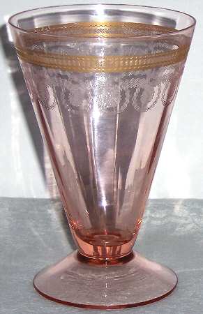 Gold Dec 329 Pink Footed Tumbler
