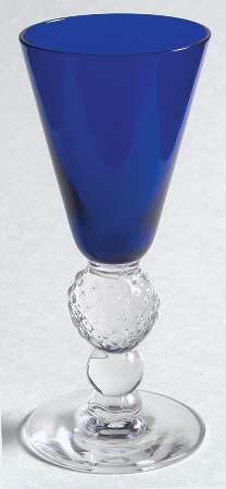 Golf Ball Cobalt Blue (Ritz Blue) Sherry Glass