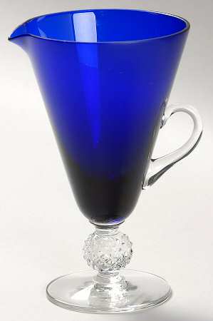 Golf Ball Cobalt Blue (Ritz Blue) Footed Creamer