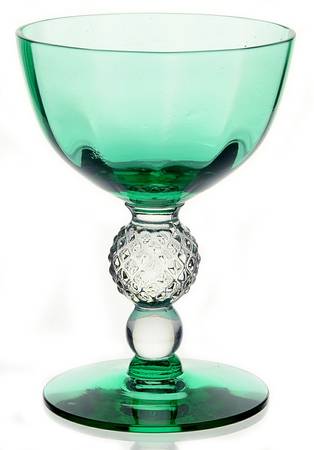 Golf Ball Light Green Bowl and Foot (Optic) Liquor Cocktail