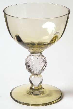 Golf Ball Topaz Bowl and Foot (Optic) Liquor Cocktail