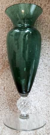 Golf Ball Stiegel Green 11" Flower Vase