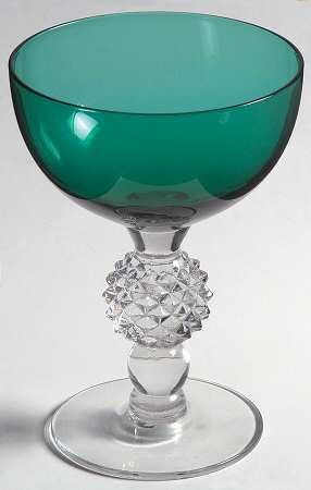 Golf Ball Stiegel Green Champagne/Tall Sherbet