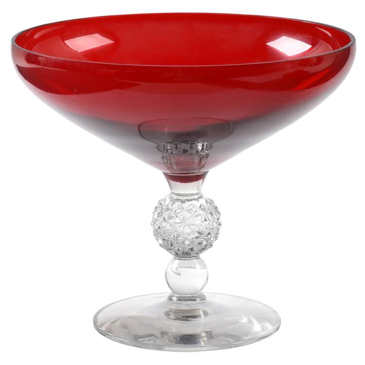 Golf Ball Ruby Compote No Lid
