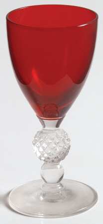 Golf Ball Ruby Cordial Glass