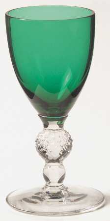 Golf Ball Venetian Green (Emerald) Cordial Glass