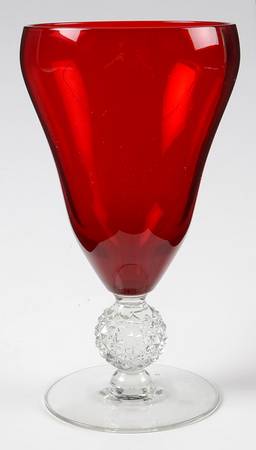 Old English Ruby (Golf Ball Stem) 10 Oz Footed Tumbler