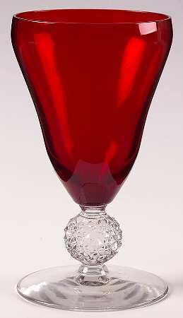 Old English Ruby (Golf Ball Stem) 8 Oz Footed Tumbler