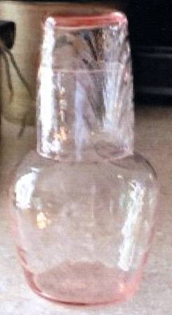 Palm Optic Pink (Stem 7577) (2 Piece) Small Nite Set (Carafe & Tumbler)