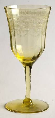 Primrose Lane Yellow Wine Glass