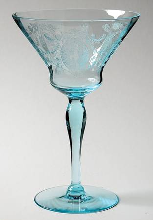 Sunrise Medallion Blue (Stem 7630) Champagne/Tall Sherbet