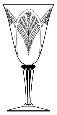 Nasreen Black (Clear &amp; Black Stem, Stem 7606 1-2) by Morgantown