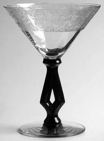 Faun Black (Stem 7640) Champagne/Tall Sherbet