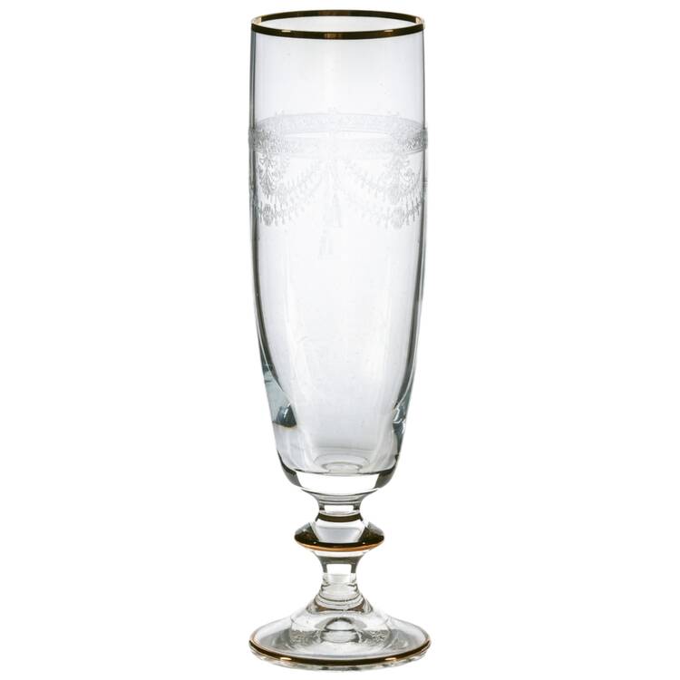 Victorian Garland Gold Fluted Champagne
