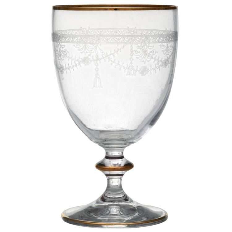 Victorian Garland Gold Water Goblet